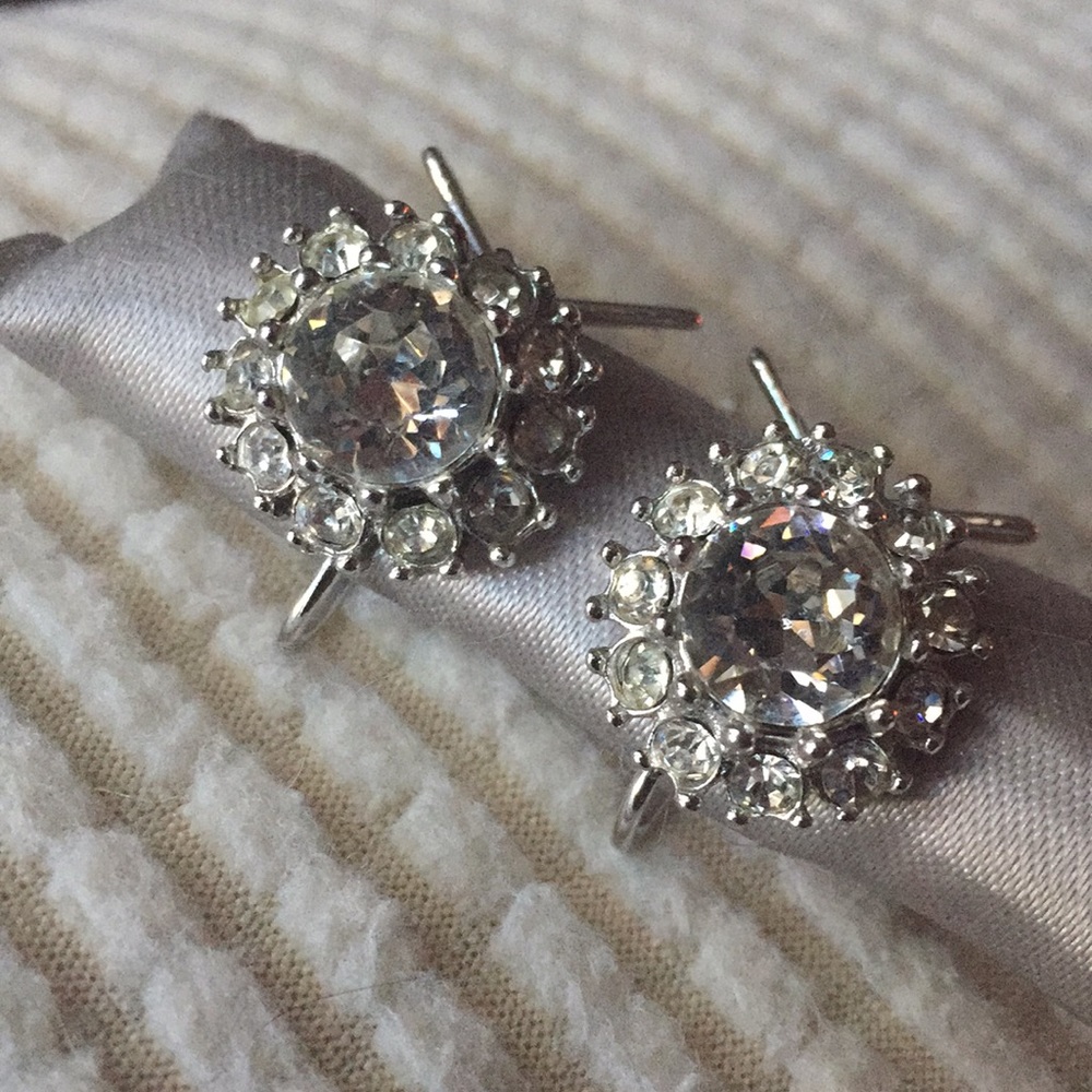 Earrings, Crystal Clip